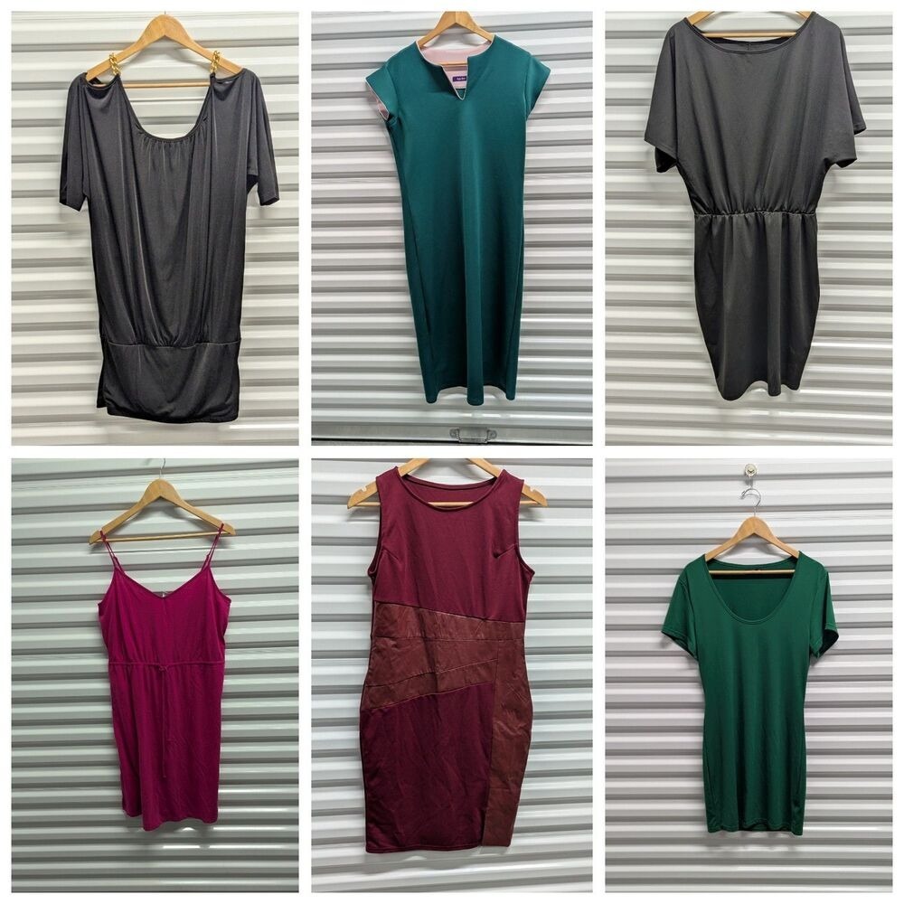 Quiet Luxury Capsule Wardrobe Dress Bundle Lot of 6 Minimalist Large Dresses